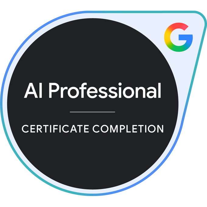 Google AI Professional Certificate badge